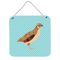 CarolineS Treasures Blue Golden Phoenix Quail Check Metal Print, 6 Inch  Inch  H X 6 Inch  Inch  W