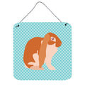CarolineS Treasures Blue English Lop Rabbit Check Metal Print, 6 Inch  Inch  H X 6 Inch  Inch  W