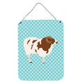 CarolineS Treasures Jacob Sheep Blue Check Metal Print, 16Hx12W, Multicolor