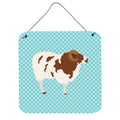 CarolineS Treasures Blue Jacob Sheep Check Metal Print, 6 Inch  Inch  H X 6 Inch  Inch  W