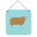 CarolineS Treasures Blue East Friesian Sheep Check Metal Print, 6 Inch  Inch  H X 6 Inch  Inch  W