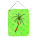 CarolineS Treasures Palm Tree Green Polkadot Metal Print, 16Hx12W, Multicolor