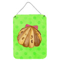 CarolineS Treasures Sea Shell Green Polkadot Metal Print, 16Hx12W, Multicolor