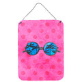 CarolineS Treasures Sunglasses Pink Polkadot Metal Print, 16Hx12W, Multicolor