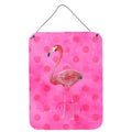 CarolineS Treasures Flamingo Pink Polkadot Metal Print, 16Hx12W, Multicolor