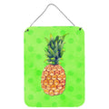 CarolineS Treasures Pineapple Green Polkadot Metal Print, 16Hx12W, Multicolor