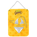 CarolineS Treasures Bikini Swimsuit Yellow Polkadot Metal Print, 16Hx12W, Multicolor
