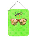 CarolineS Treasures Beach Sunglasses Green Polkadot Metal Print, 16Hx12W, Multicolor
