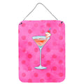 CarolineS Treasures Summer Martini Pink Polkadot Metal Print, 16Hx12W, Multicolor