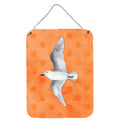 CarolineS Treasures Sea Gull Orange Polkadot Metal Print, 16Hx12W, Multicolor
