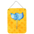 CarolineS Treasures Sting Ray Yellow Polkadot Metal Print, 16Hx12W, Multicolor