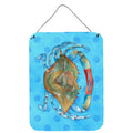 CarolineS Treasures Crab Blue Polkadot Metal Print, 16Hx12W, Multicolor