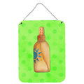 CarolineS Treasures Message In A Bottle Green Polkadot Metal Print, 16Hx12W, Multicolor