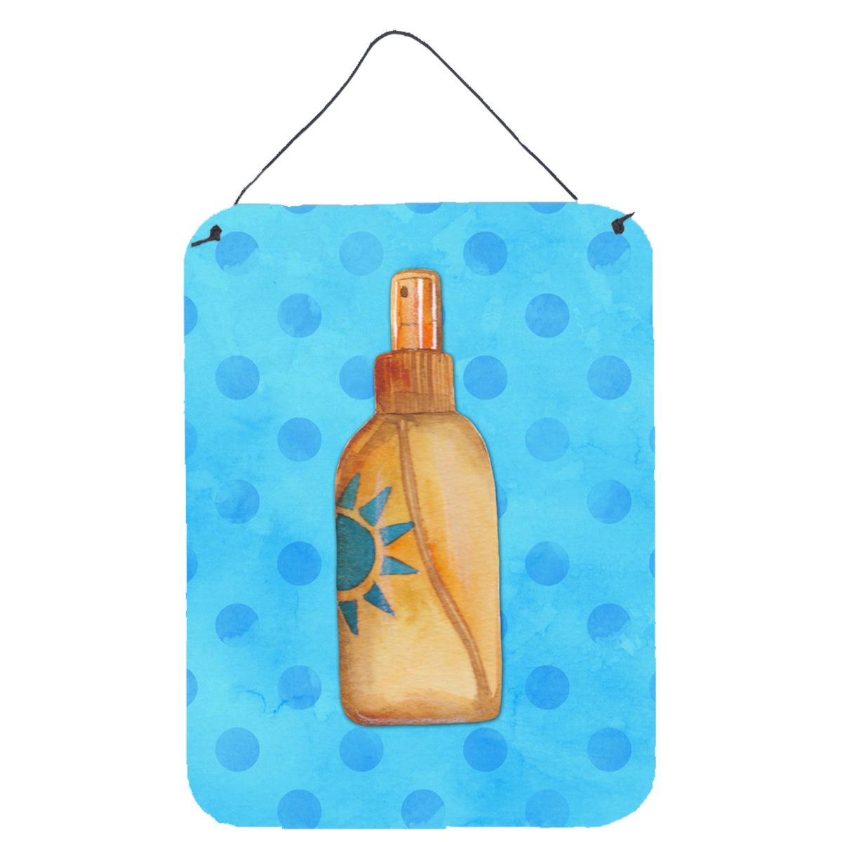 CarolineS Treasures Message In A Bottle Blue Polkadot Metal Print, 16Hx12W, Multicolor