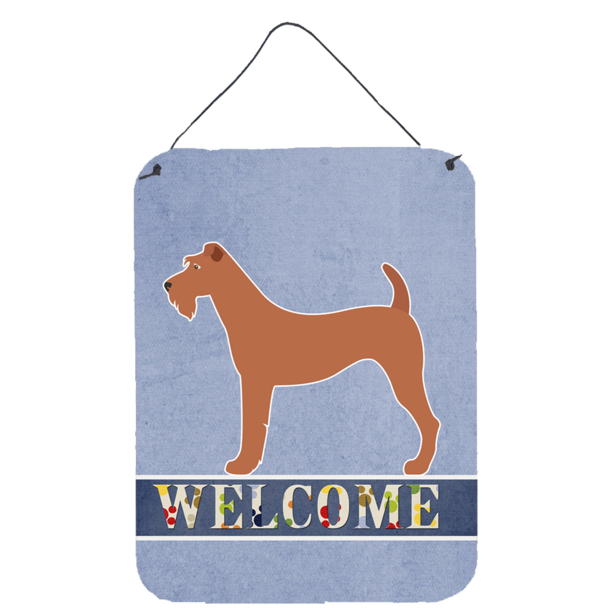 CarolineS Treasures Irish Terrier Welcome Metal Print, 16 Inch  Inch  X 12 Inch  Inch , Multicolor