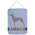 CarolineS Treasures Weimaraner Welcome Metal Print, 16 Inch  Inch  X 12 Inch  Inch , Multicolor