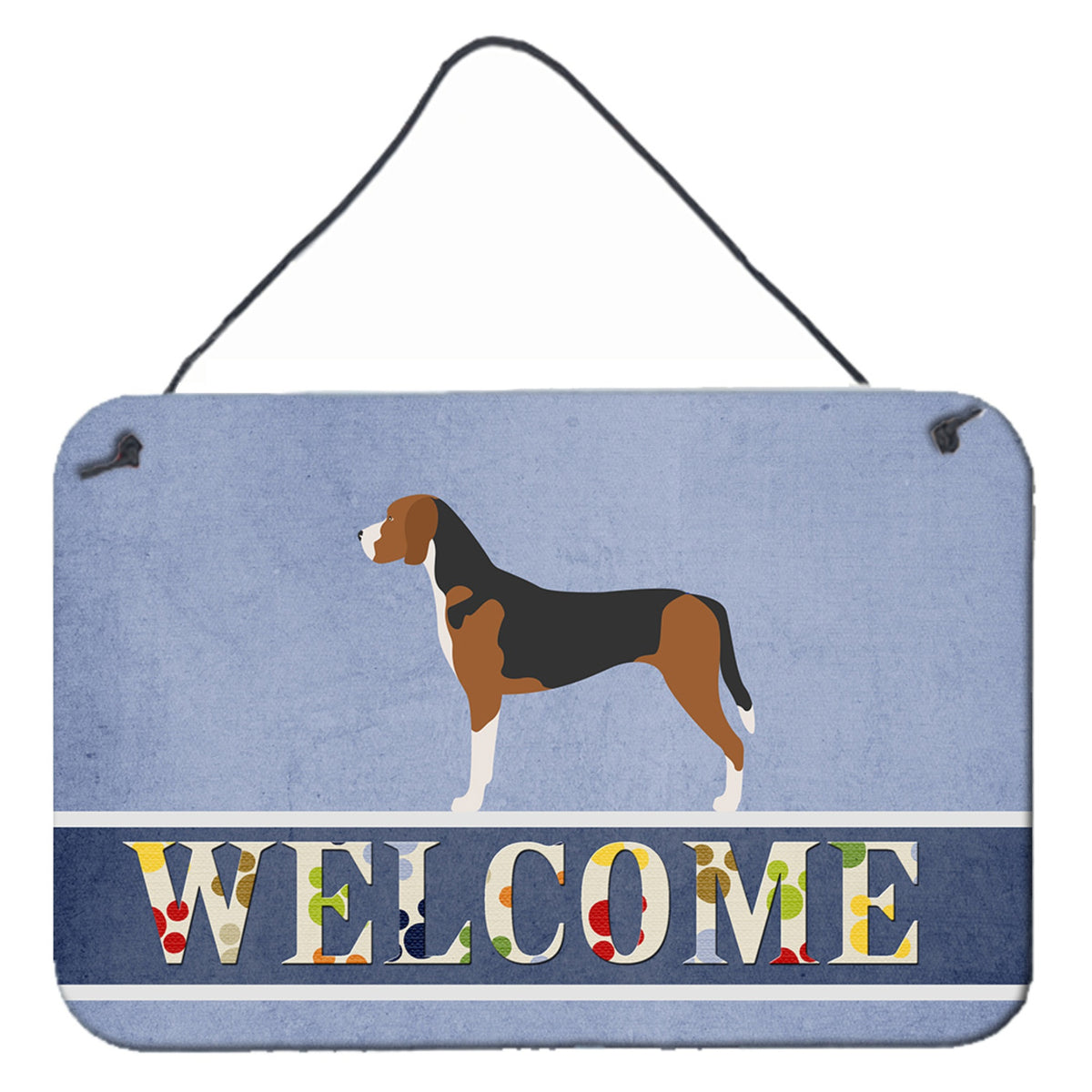 CarolineS Treasures Hamiltonstvare Welcome Metal Print, 8 Inch  Inch  X 12 Inch  Inch , Multicolor