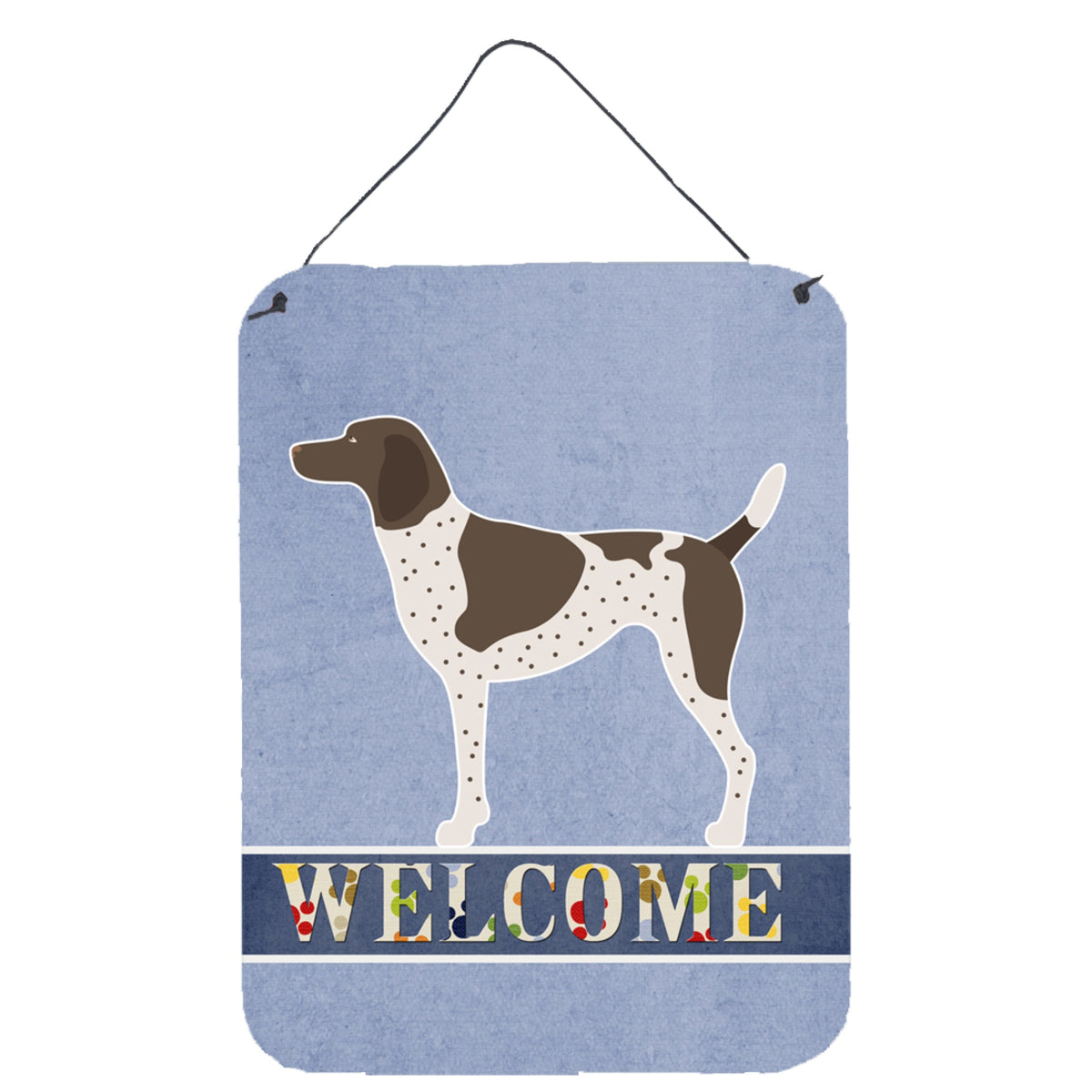 CarolineS Treasures German Shorthaired Pointer Welcome Metal Print, 16 Inch  Inch  X 12 Inch  Inch , Multicolor
