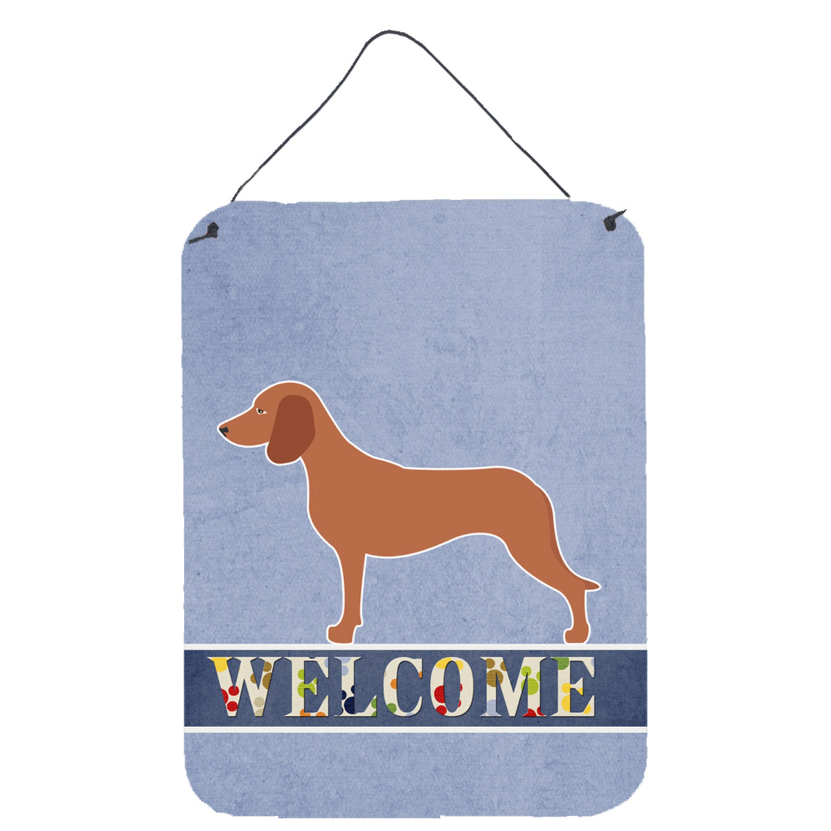 CarolineS Treasures Bavarian Mountain Hound Welcome Metal Print, 16 Inch  Inch  X 12 Inch  Inch , Multicolor