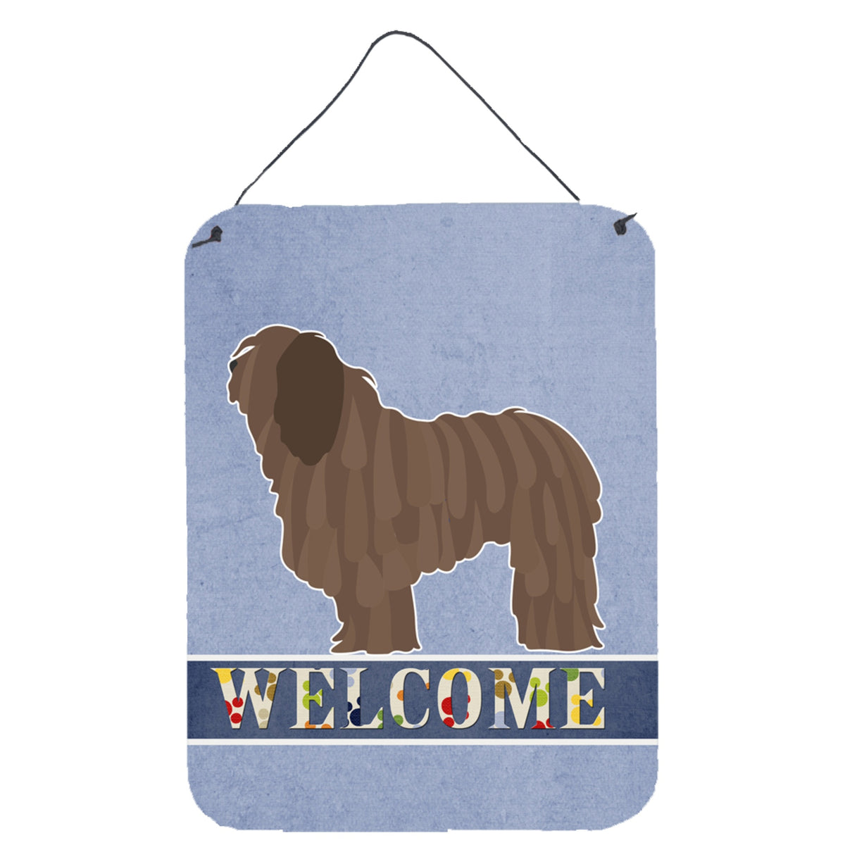CarolineS Treasures Bergamasco Shepherd Welcome Metal Print, 16 Inch  Inch  X 12 Inch  Inch , Multicolor