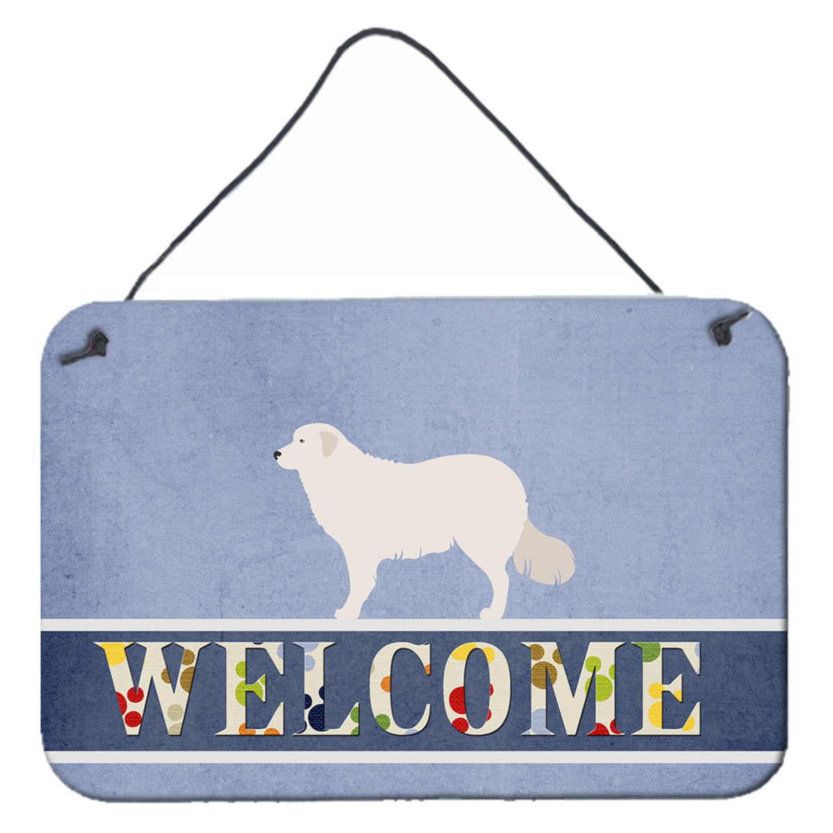 CarolineS Treasures Kuvasz Welcome Metal Print, 8 Inch  Inch  X 12 Inch  Inch