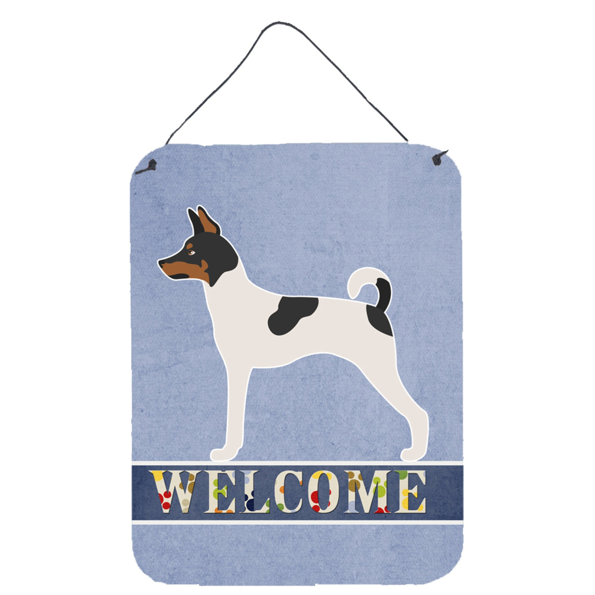 CarolineS Treasures American Toy Fox Terrier Welcome Metal Print, 16 Inch  Inch  X 12 Inch  Inch , Multicolor