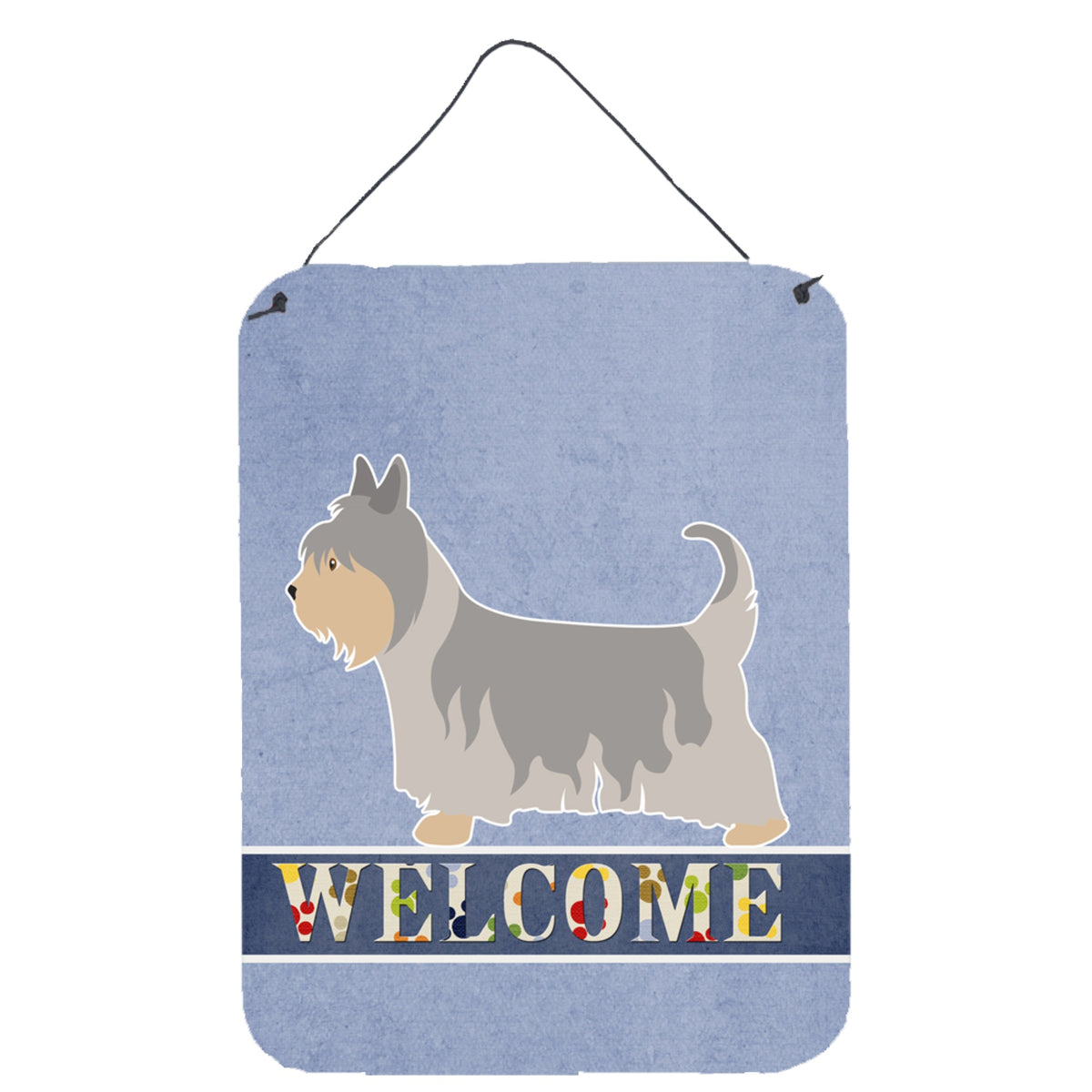 CarolineS Treasures Australian Silky Terrier Welcome Metal Print, 16 Inch  Inch  X 12 Inch  Inch , Multicolor