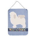 CarolineS Treasures Bolognese Welcome Metal Print, 16 Inch  Inch  X 12 Inch  Inch , Multicolor