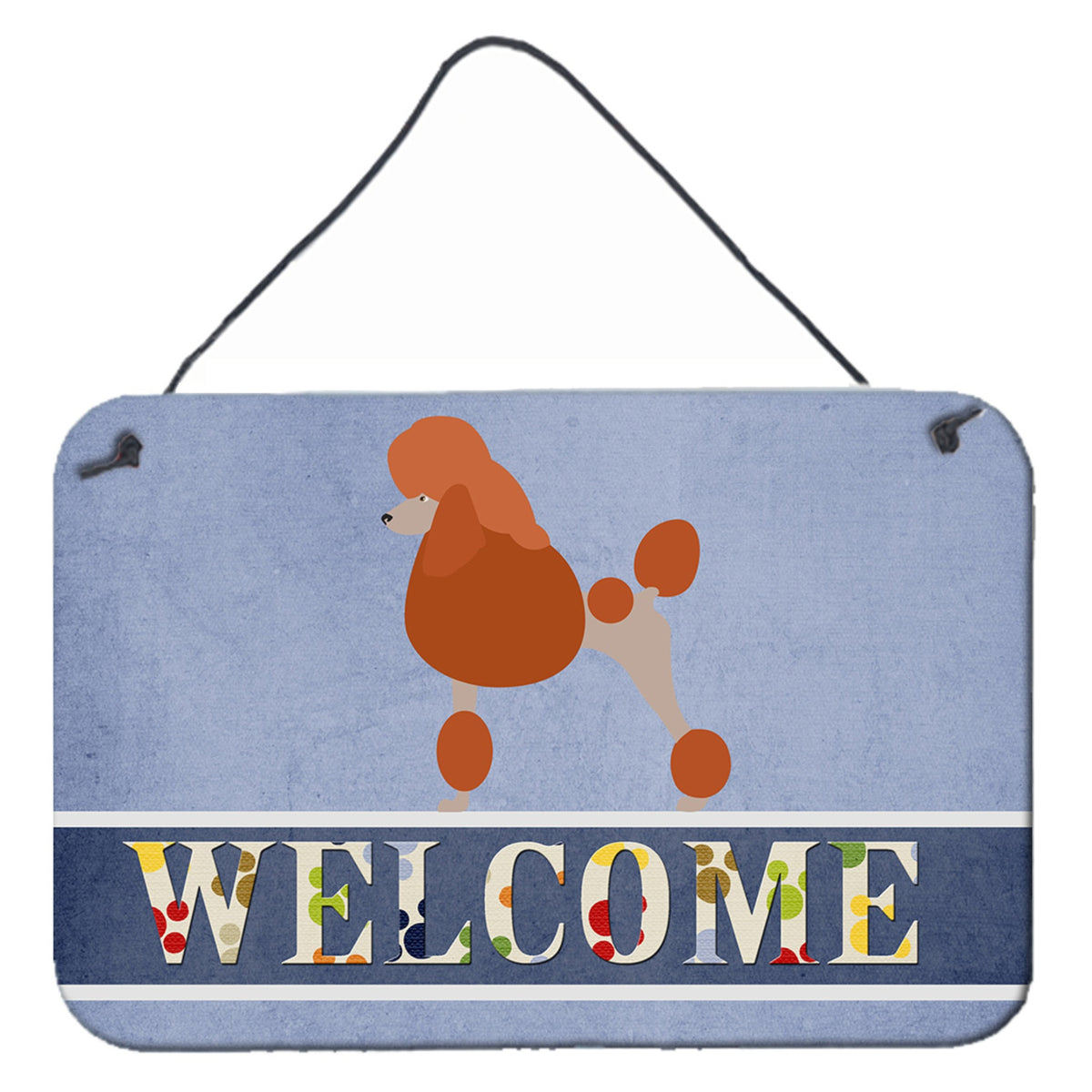 CarolineS Treasures Royal Poodle Welcome Metal Print, 8 Inch  Inch  X 12 Inch  Inch