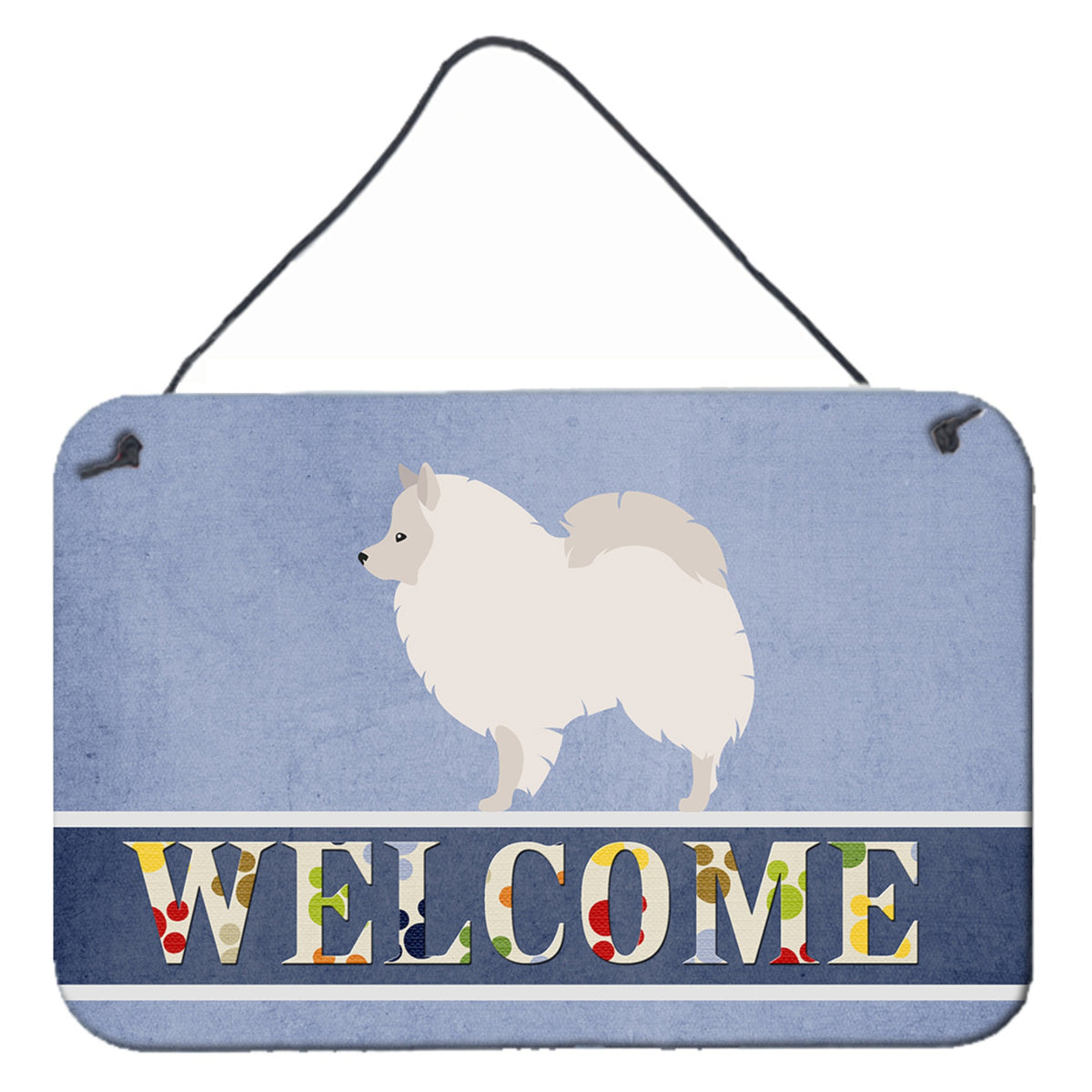 CarolineS Treasures German Spitz Welcome Metal Print, 8 Inch  Inch  X 12 Inch  Inch , Multicolor