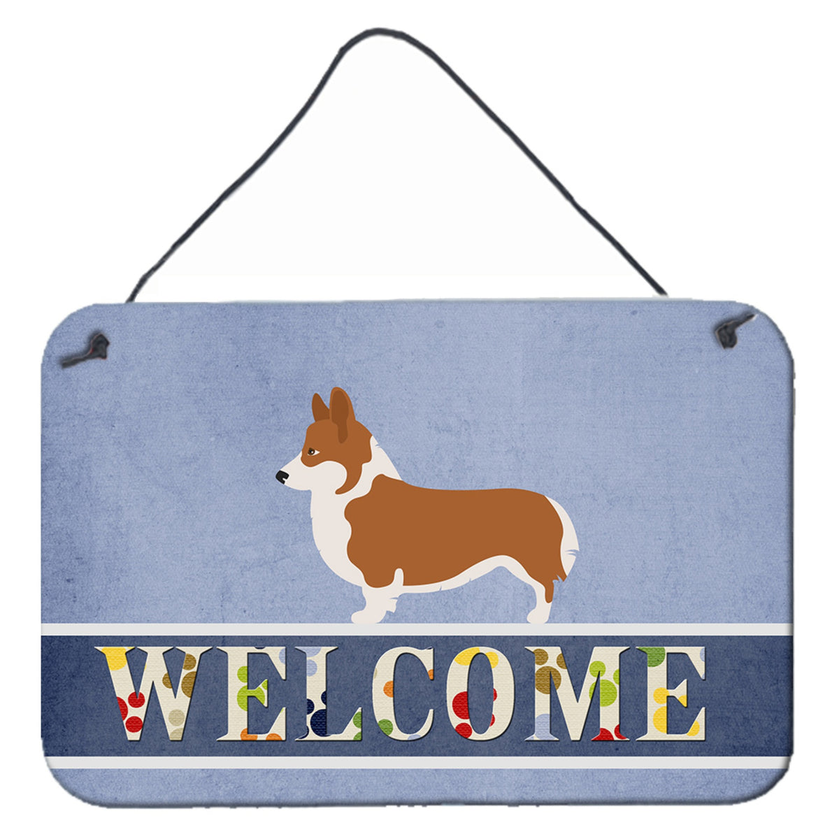 CarolineS Treasures Pembroke Welsh Corgi Welcome Metal Print, 8 Inch  Inch  X 12 Inch  Inch