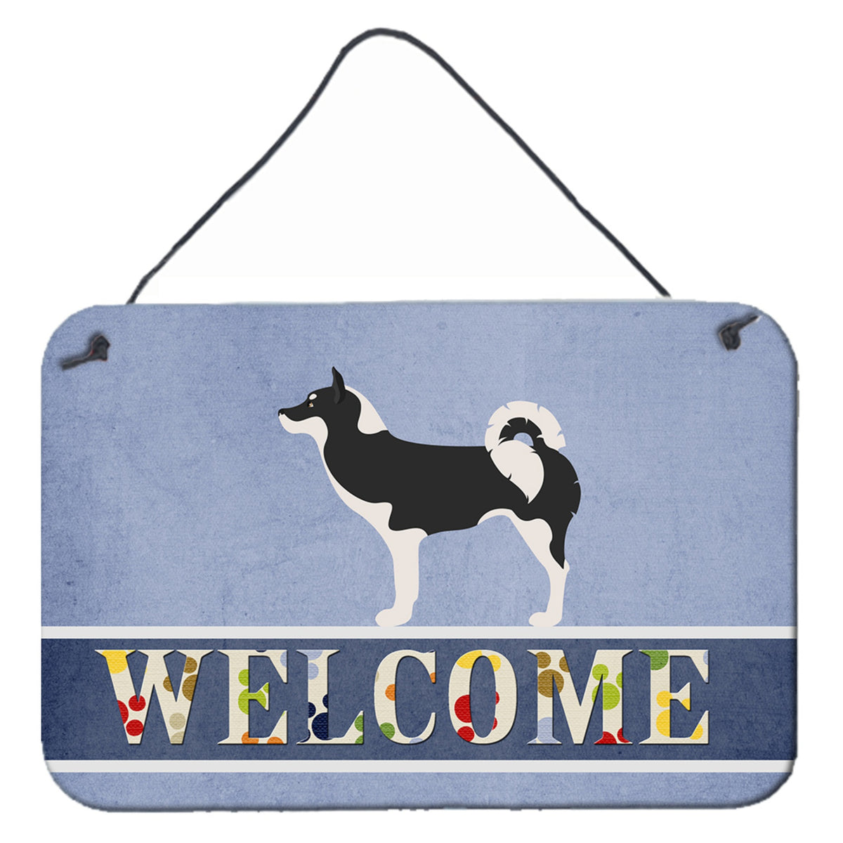 CarolineS Treasures Greenland Dog Welcome Metal Print, 8 Inch  Inch  X 12 Inch  Inch , Multicolor