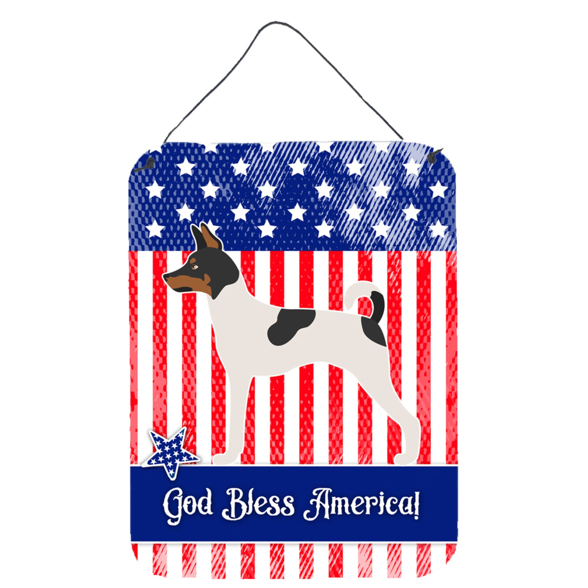 CarolineS Treasures Toy Fox Terrier American Metal Print, 16 Inch  Inch  X 12 Inch  Inch , Multicolor