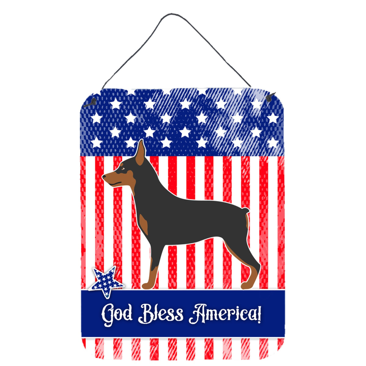 CarolineS Treasures Miniature Pinscher American Metal Print, 16 Inch  Inch  X 12 Inch  Inch , Multicolor