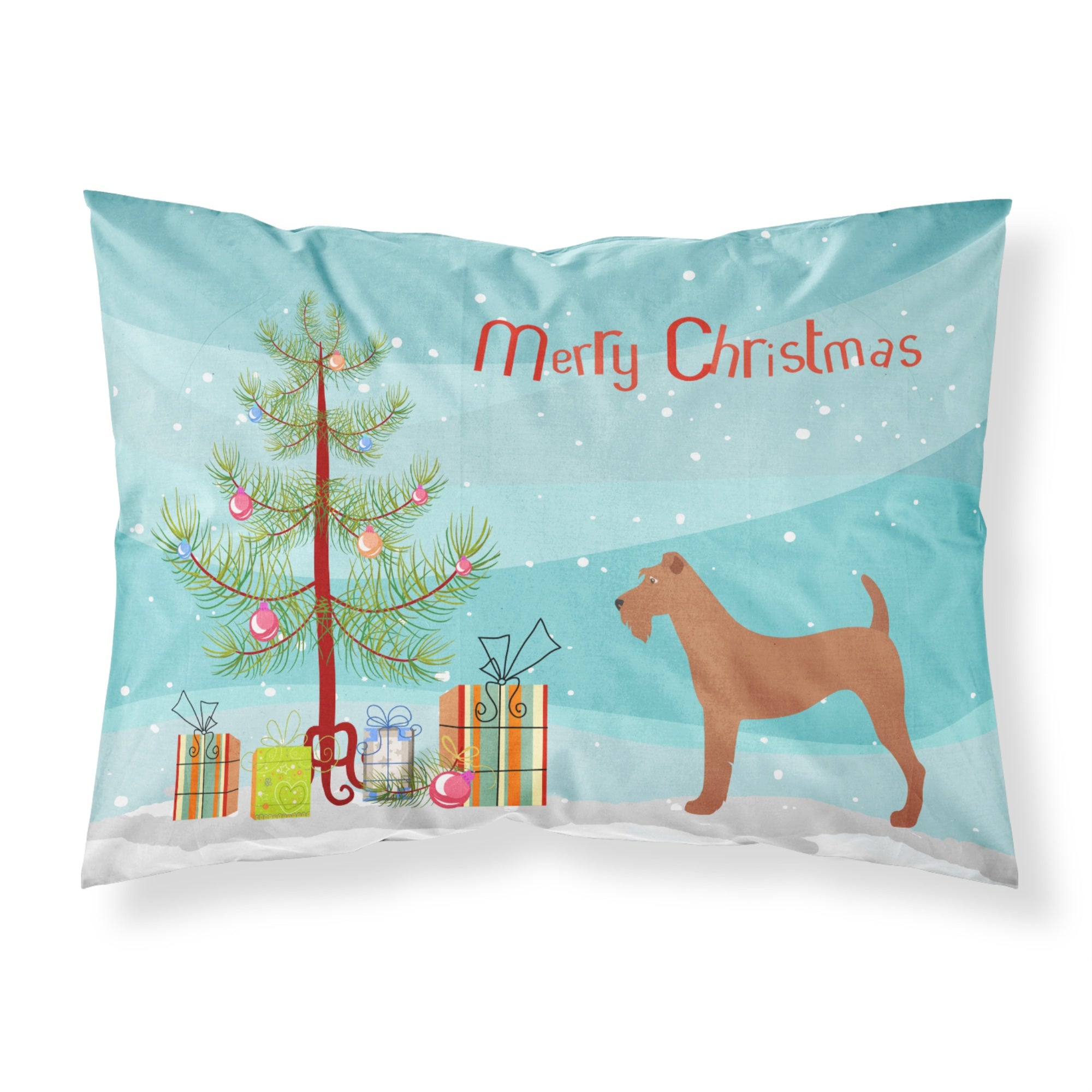 'Caroline'S Treasures Irish Terrier Pillowcase, Standard, Christmas Tree'