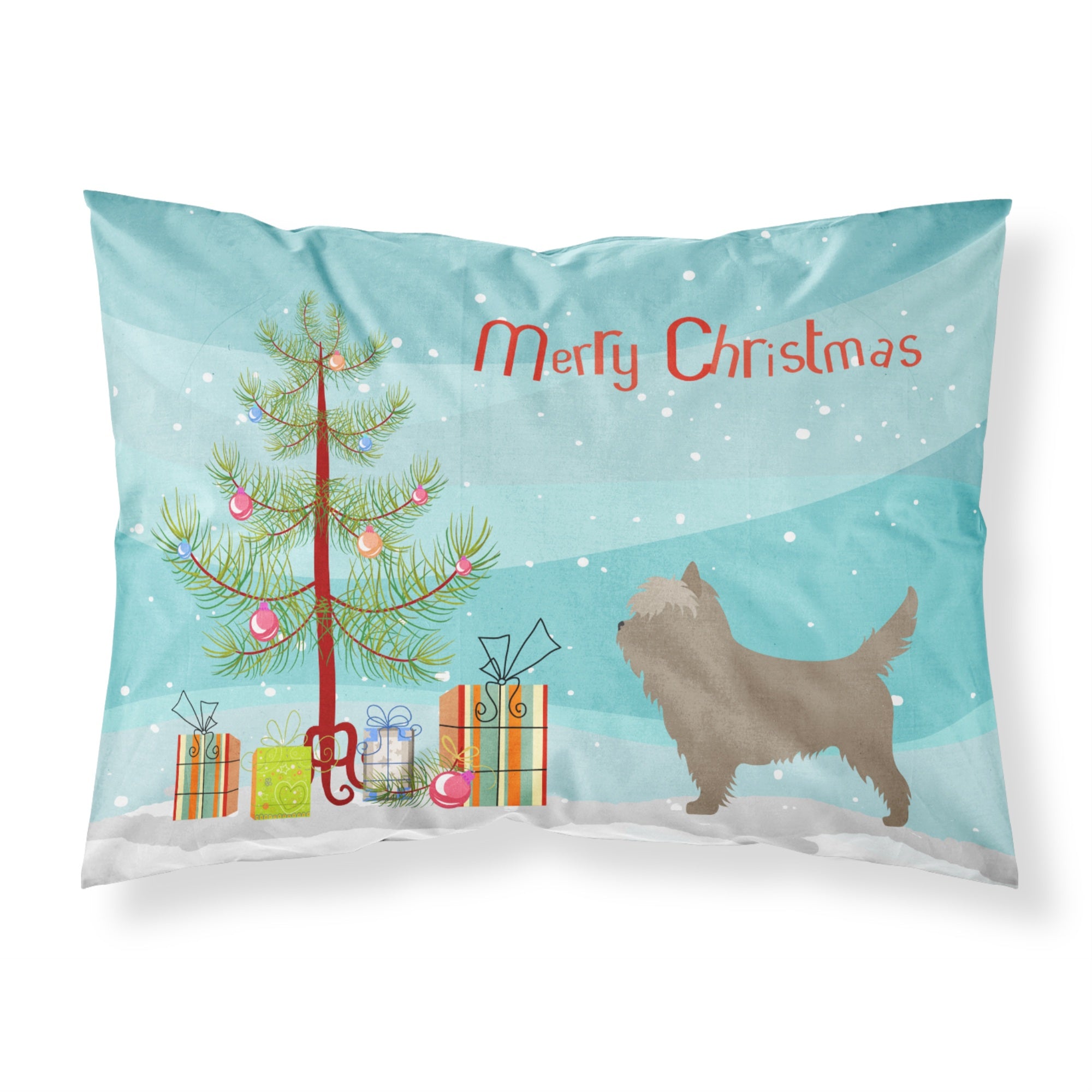 'Caroline'S Treasures Cairn Terrier Pillowcase, Standard, Christmas Tree'