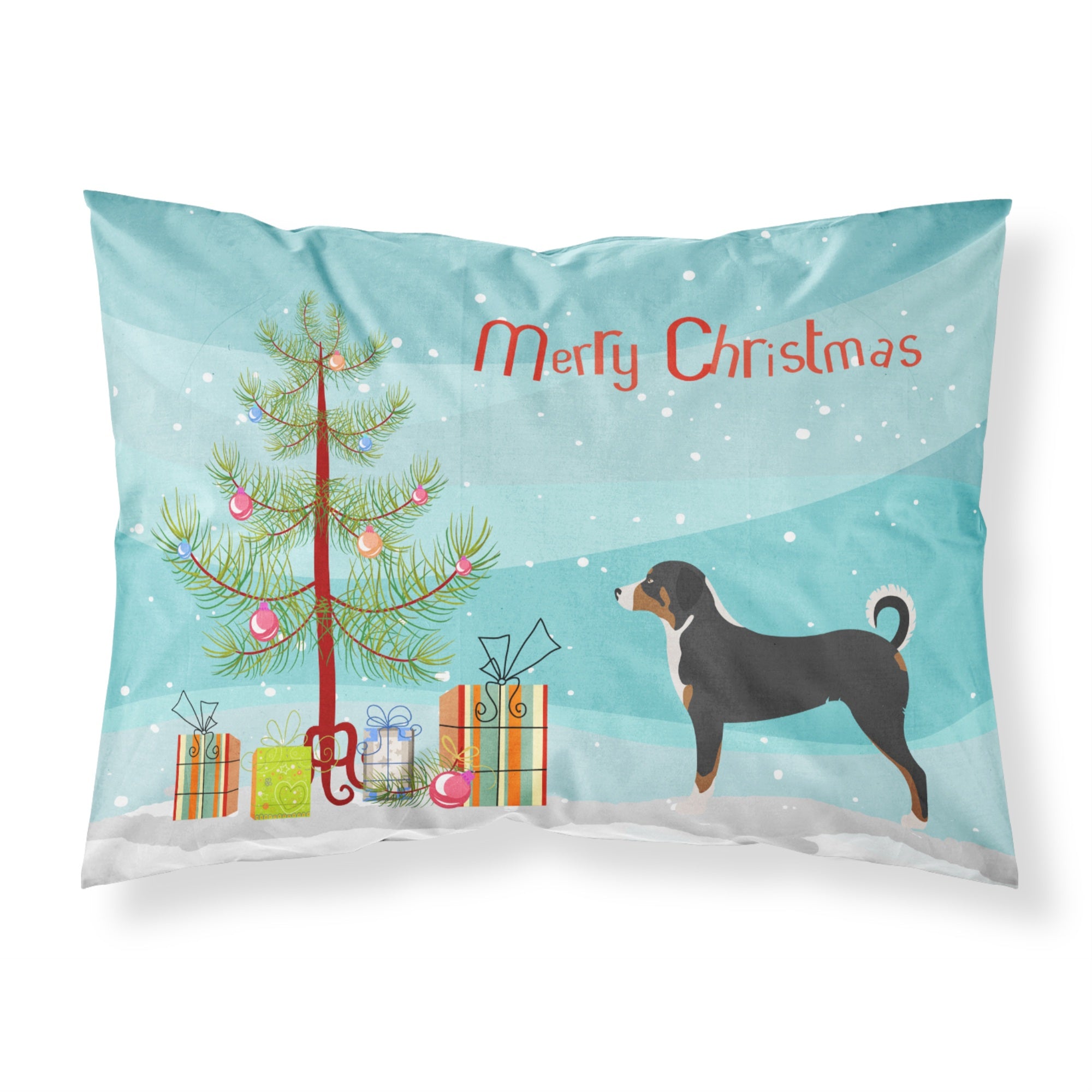 'Caroline'S Treasures Appenzeller Sennenhund Pillowcase, Standard, Christmas Tree'