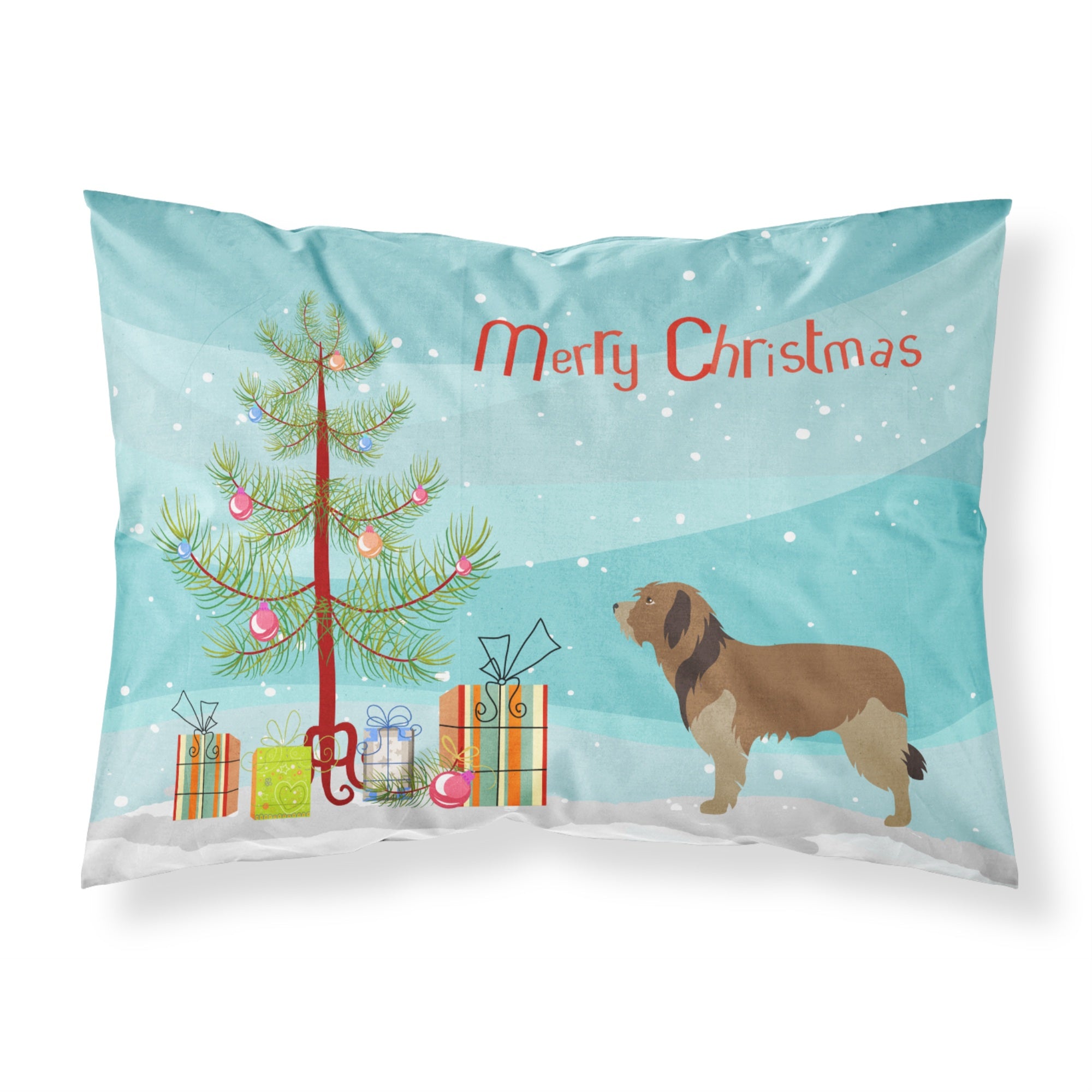 'Caroline'S Treasures Catalan Sheepdog Pillowcase, Standard, Christmas Tree'