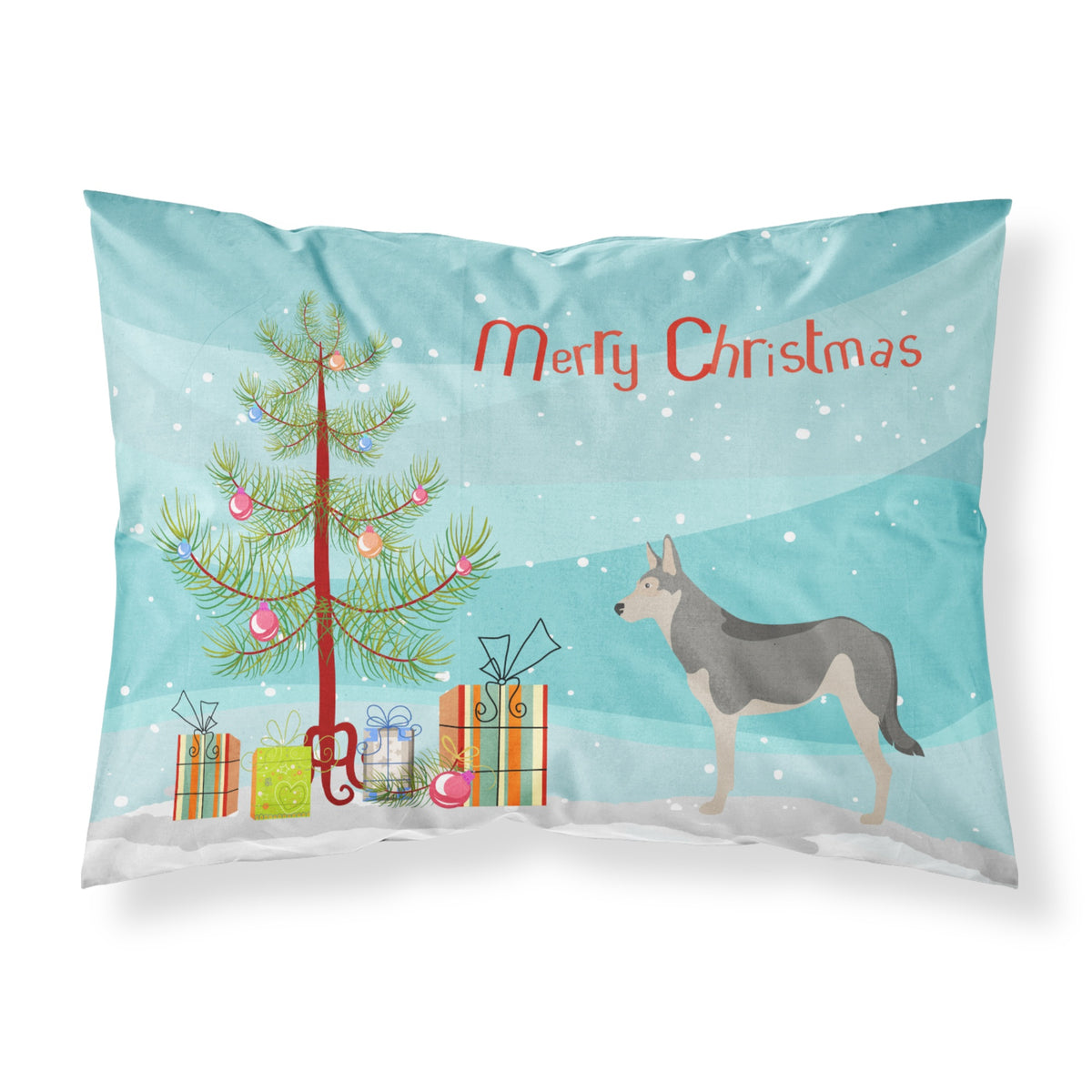 'Caroline'S Treasures Saarloos Wolfdog Pillowcase, Standard, Christmas Tree'