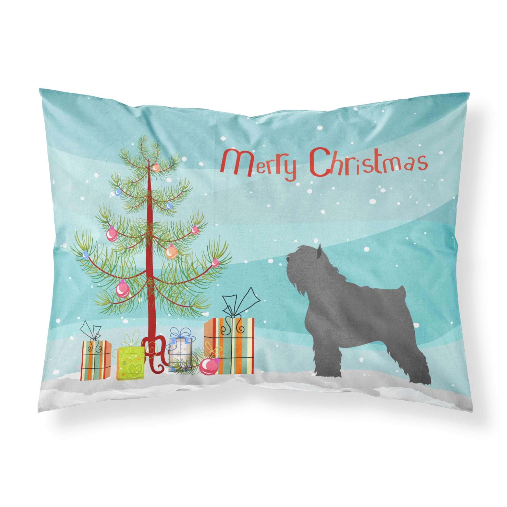 'Caroline'S Treasures Bouvier Des Flandres Pillowcase, Standard, Christmas Tree'