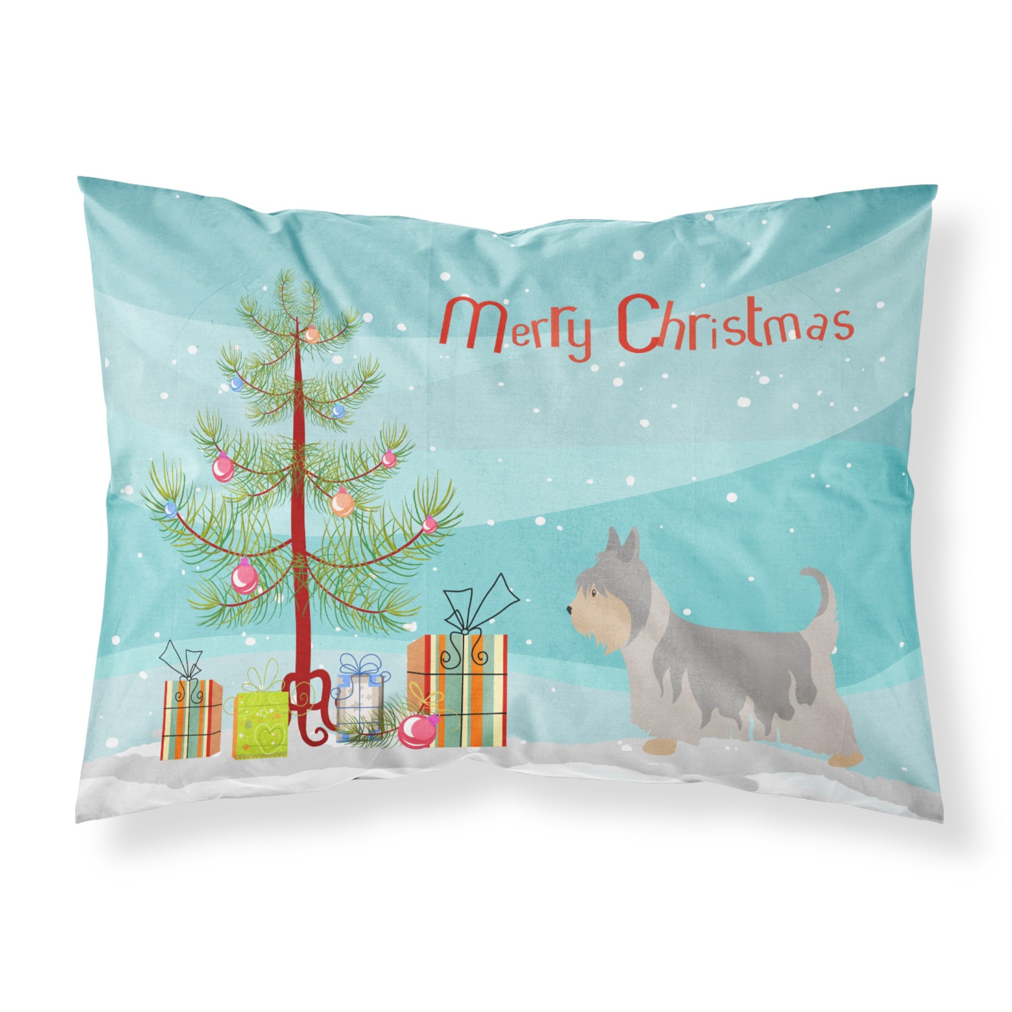 'Caroline'S Treasures Australian Silky Terrier Pillowcase, Standard, Christmas Tree'