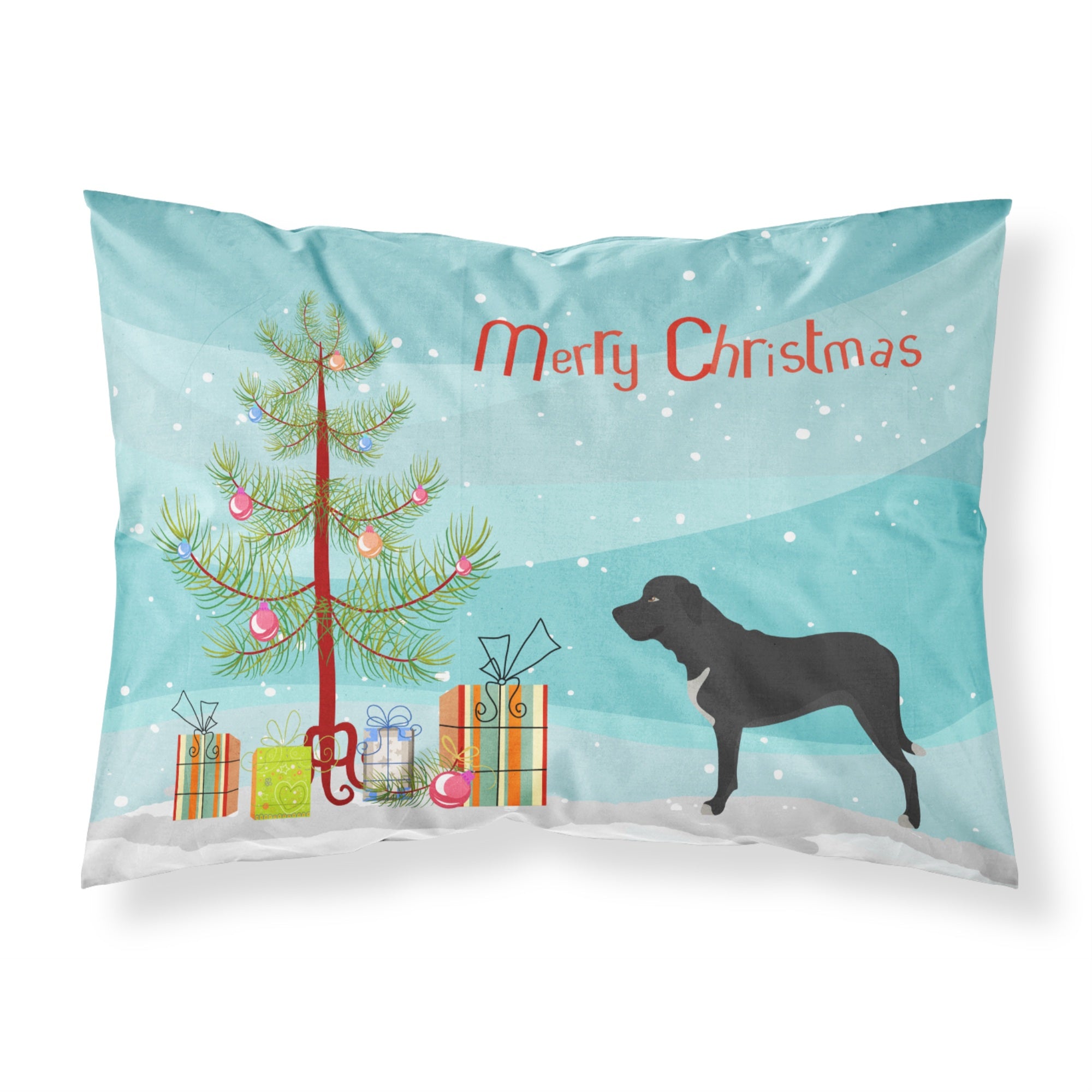 'Caroline'S Treasures Broholmer Danish Mastiff Pillowcase, Standard, Christmas Tree'