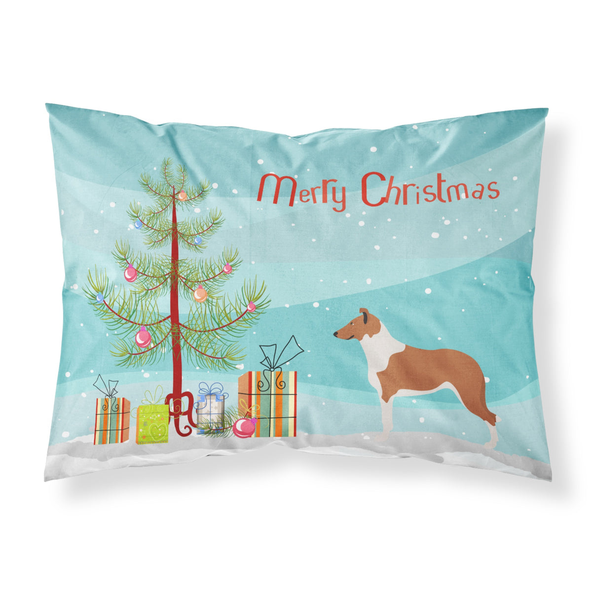 'Caroline'S Treasures Smooth Collie Pillowcase, Standard, Christmas Tree'
