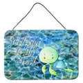 CarolineS Treasures Sea Turtle Welcome Metal Print, 8 Inch  Inch  X 12 Inch  Inch , Multicolor
