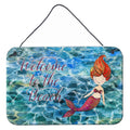 CarolineS Treasures Mermaid Water Welcome Metal Print, 8 Inch  Inch  X 12 Inch  Inch , Multicolor