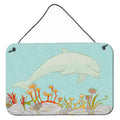 CarolineS Treasures Dolphin Underwater Scene Metal Print, 8 Inch  Inch  X 12 Inch  Inch