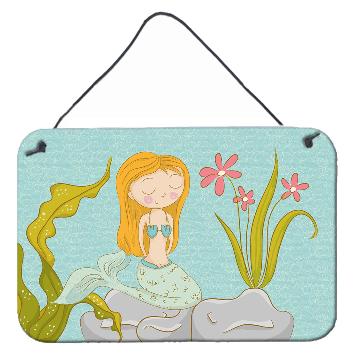 CarolineS Treasures Mermaid Underwater Scene Metal Print, 8 Inch  Inch  X 12 Inch  Inch , Multicolor