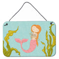 CarolineS Treasures Mermaid And Cat Underwater Metal Print, 8 Inch  Inch  X 12 Inch  Inch