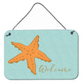 CarolineS Treasures Starfish Welcome Metal Print, 8 Inch  Inch  X 12 Inch  Inch , Multicolor