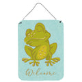 CarolineS Treasures Frog Welcome Metal Print, 16 Inch  Inch  X 12 Inch  Inch , Multicolor